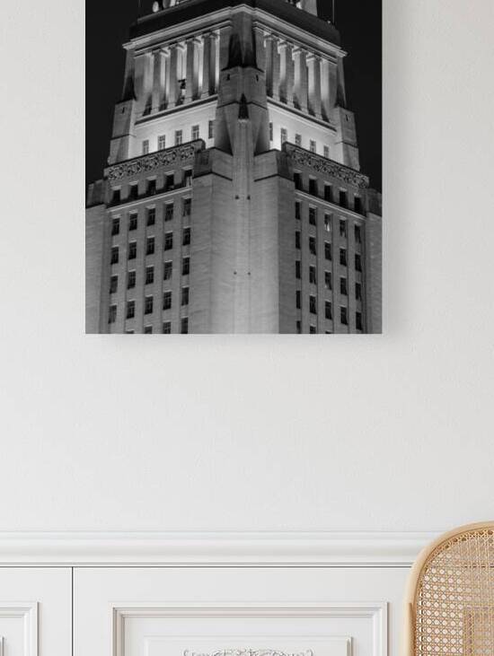 top of los angeles city hall  vertical 2190 Pinna by Black And White