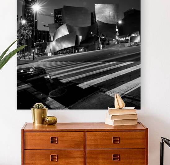 walt disney concert hall at night  square 2149 Co by Black And White