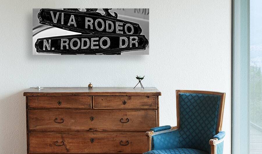 via rodeo and rodeo drive  panoramic 2192 Rodeo 1 by Black And White