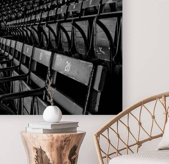 fenway park bleachers  square 1251 Twenty 13k by Black And White