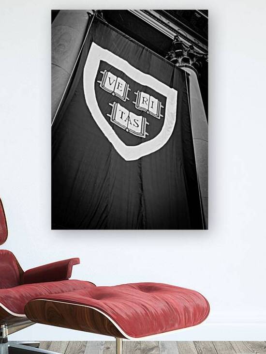 veritas banners widener library harvard commencem by Black And White