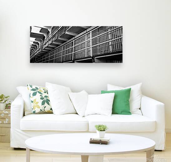alcatraz cellblock  panoramic 2817 Cellblock 13k. by Black And White