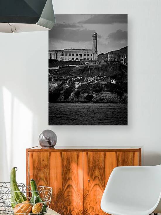 alcatraz island san francisco bay  vertical 2842 by Black And White