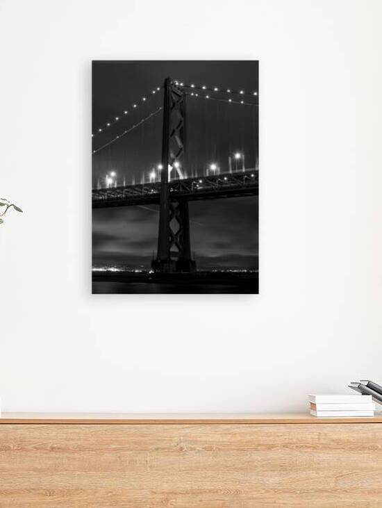 bay bridge spire night  vertical 2782 Purcell 13k by Black And White