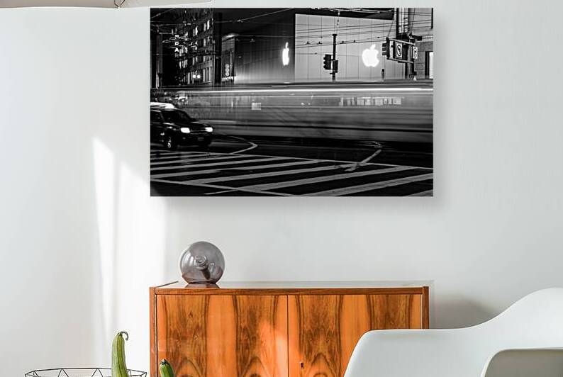 apple store market street at stockton  horizontal by Black And White