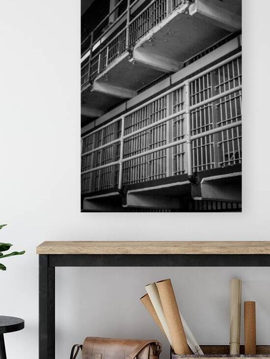 alcatraz cellblock  vertical 2817 Cellblock 13k.j by Black And White