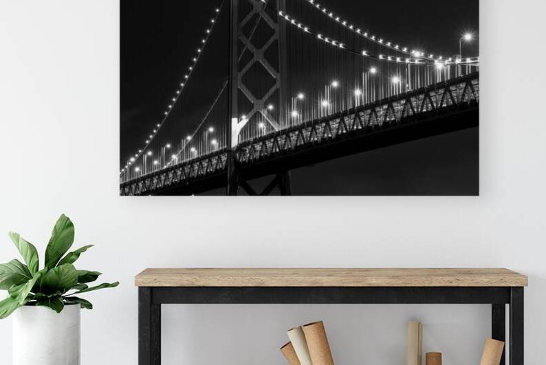 bay bridge night  horizontal 2772 Eighty 13k by Black And White