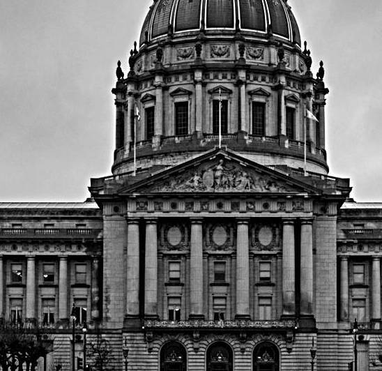 city hall san francisco  square 2869 Beaux 13k.jp by Black And White