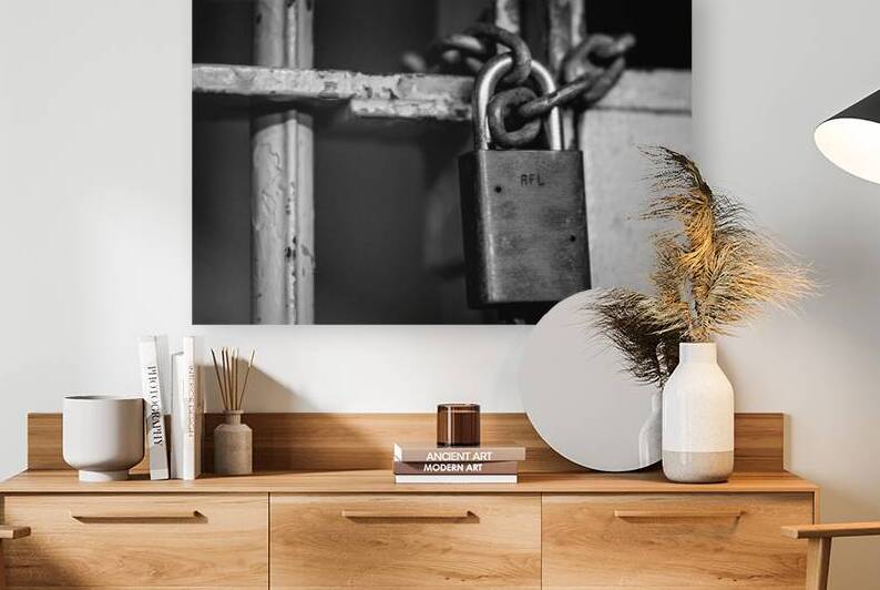 chain lock cell door alcatraz  horizontal 2832 Lo by Black And White