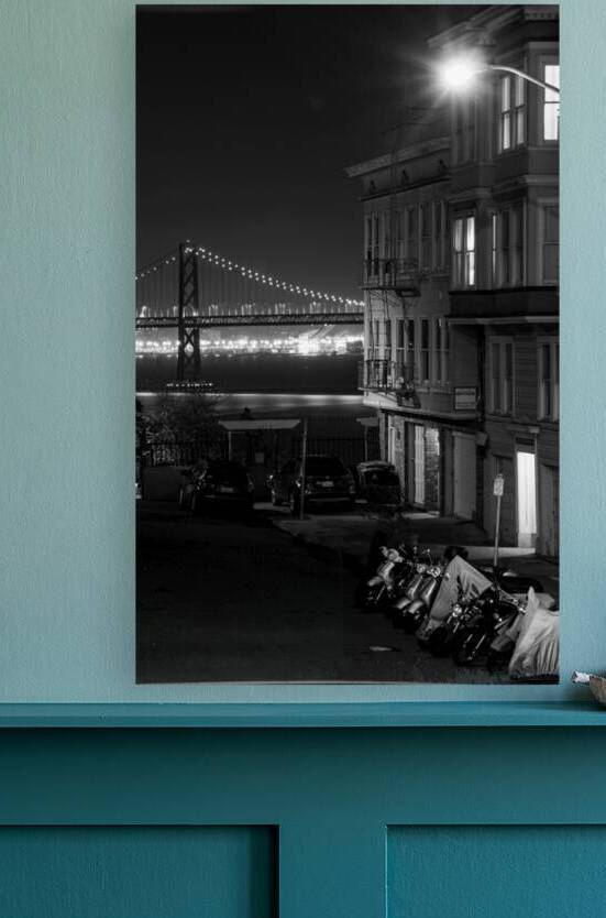 dead end telegraph hill sf bay  vertical 2946 Dea by Black And White