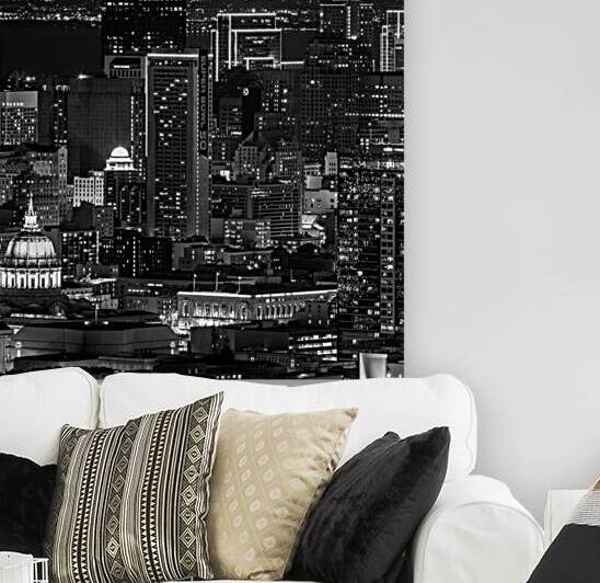 downtown san francisco skyline night  square 2828 by Black And White