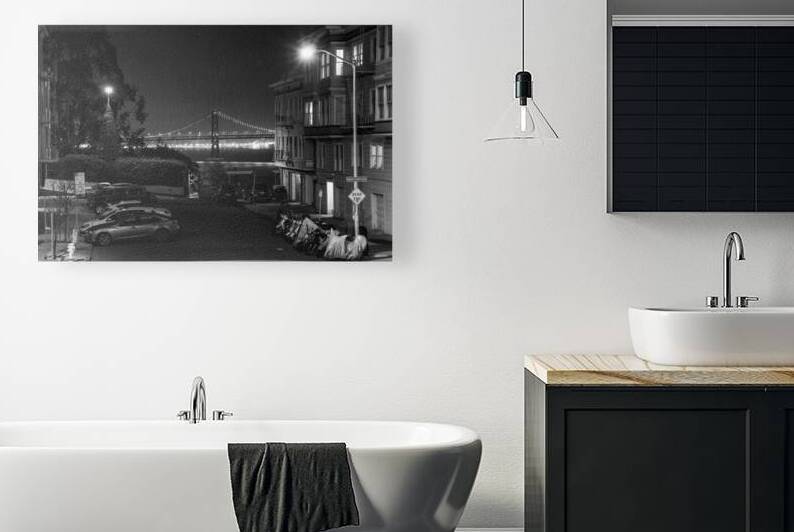 dead end telegraph hill sf bay  horizontal 2946 D by Black And White