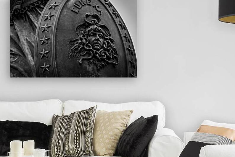 eureka shield pioneer monument  horizontal 2949 E by Black And White