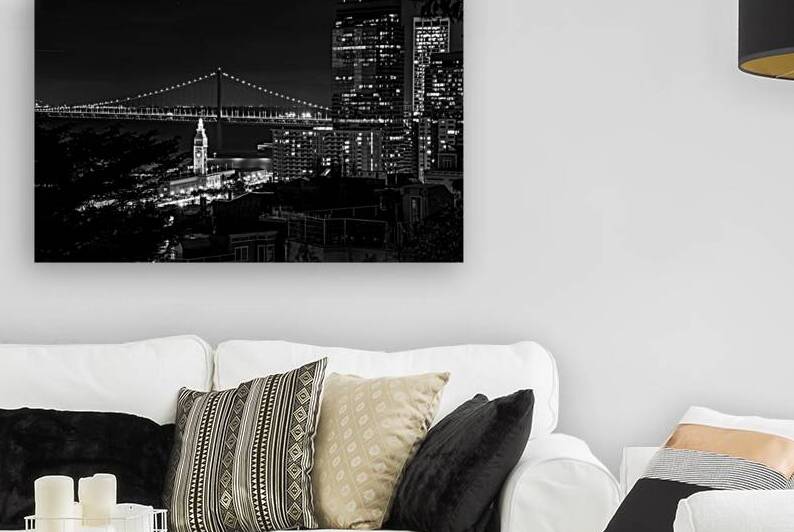 ferry building from telegraph hill  horizontal 29 by Black And White