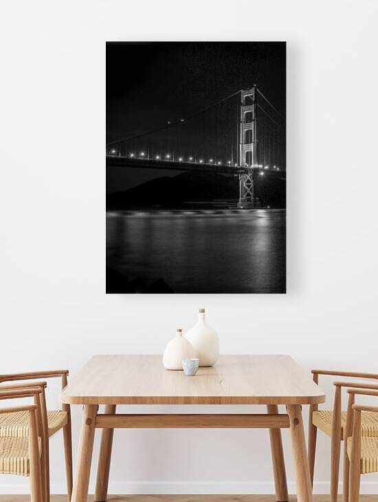 gg bridge night  vertical 501 Gate 13k by Black And White