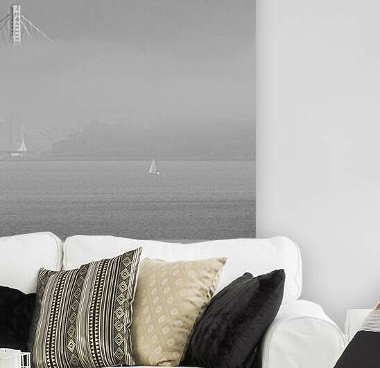 fog on san francisco bay  square 2784 Sail 13k.jp by Black And White
