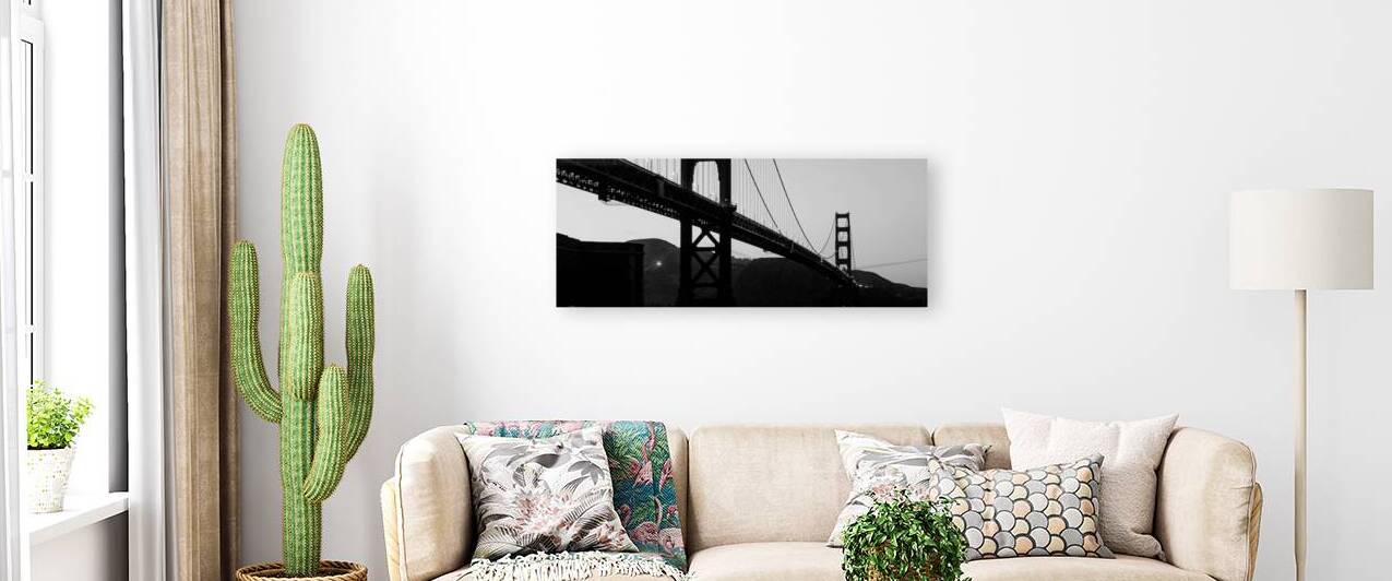 golden gate bridge at dusk  panoramic 508 Strauss by Black And White
