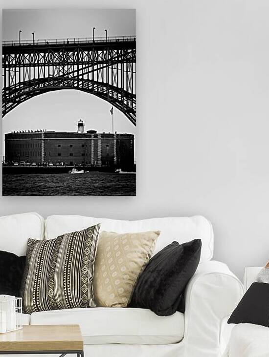 fort point under golden gate bridge  vertical 287 by Black And White