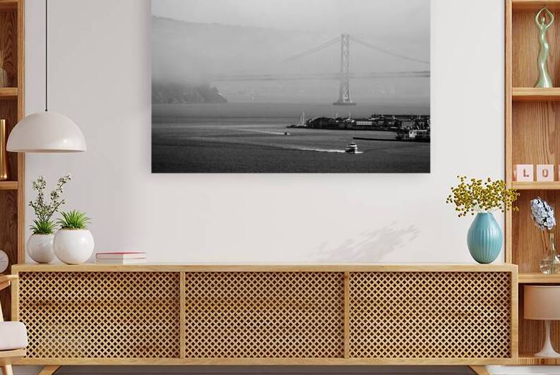fog over san francisco bay  horizontal 2859 Thirt by Black And White
