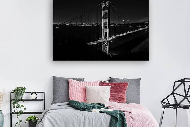 golden gate bridge night from marin headlands  ho by Black And White
