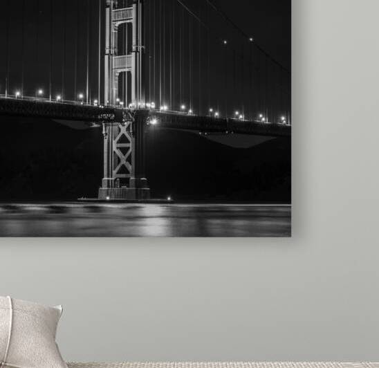 golden gate bridge night  square 2894 Morrow 13k. by Black And White