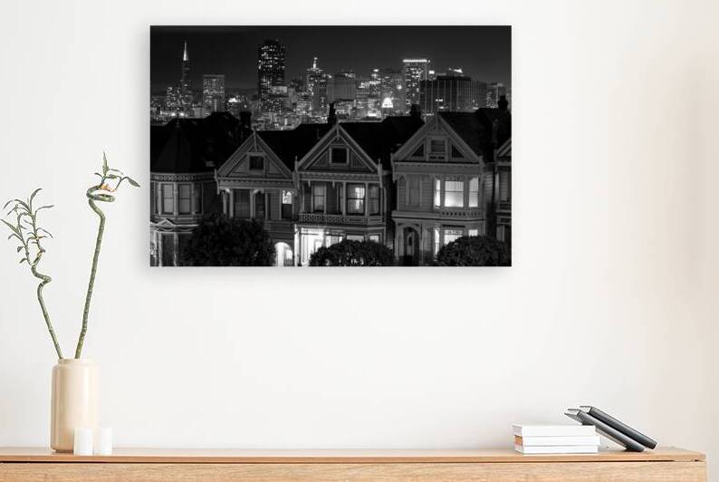 painted ladies full house night  horizontal 2773 by Black And White