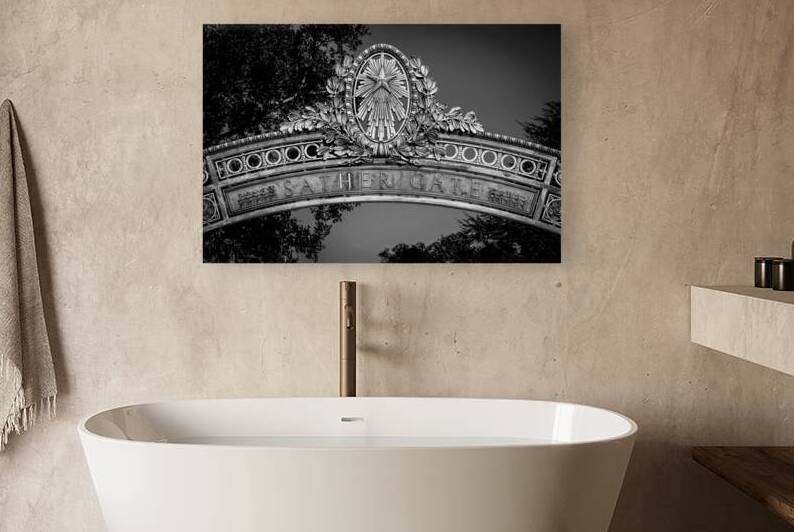 sather gate uc berkeley campus oakland  horizonta by Black And White