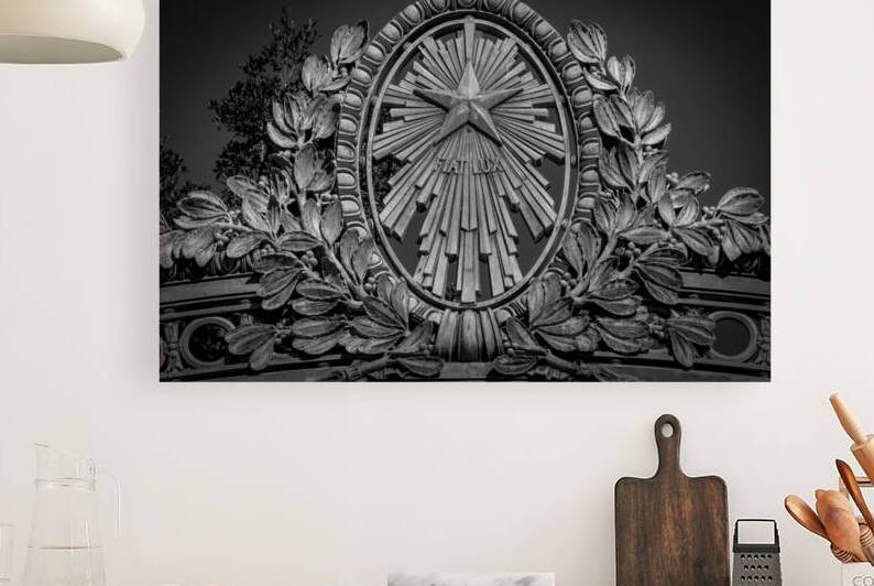 sather gate fiat lux berkeley campus  horizontal by Black And White