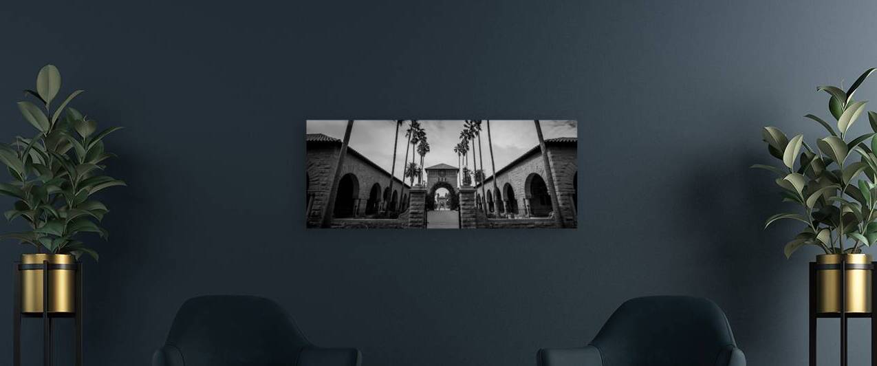 stanford main quad  panoramic 2896 Quad 13k by Black And White