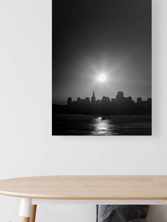 sunrise above san francisco skyline  vertical 509 by Black And White