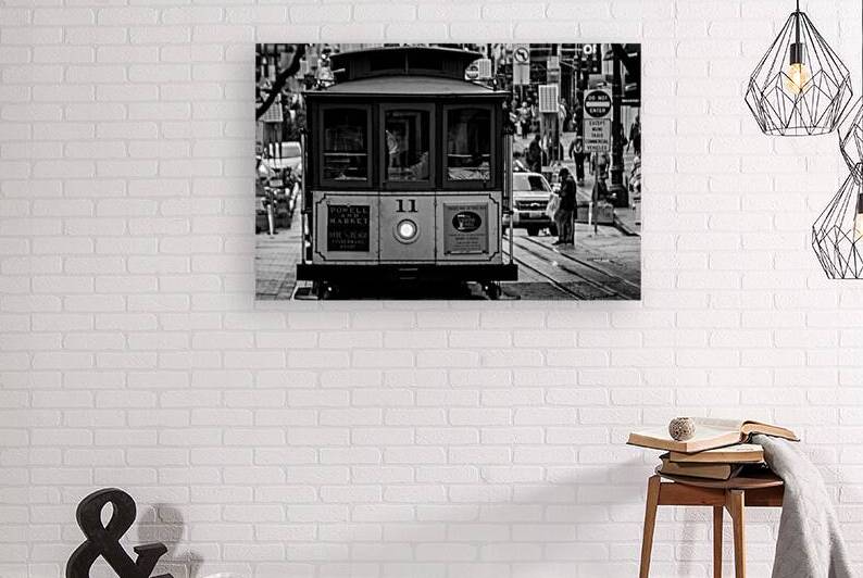 trolly car powell market turnaround  horizontal 2 by Black And White