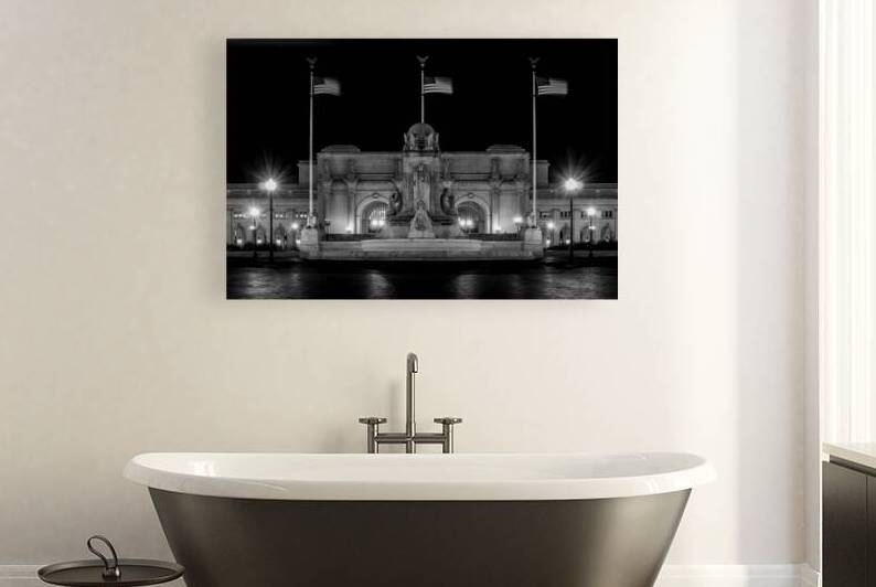 dc union station at night  horizontal 2526 Statio by Black And White