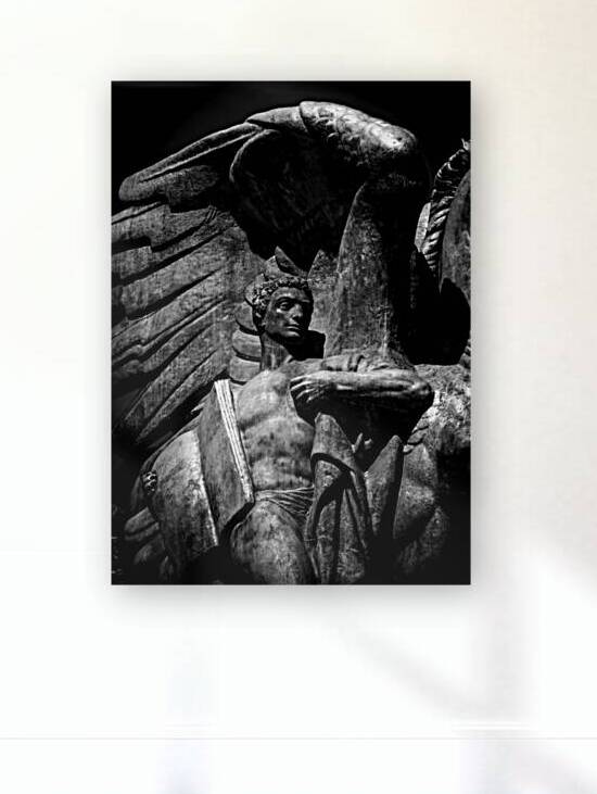 arlington bridge aspiration statue  vertical 2304 by Black And White
