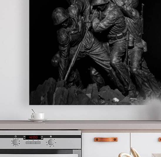 iwo jima statue arlington national cemetary  squa by Black And White