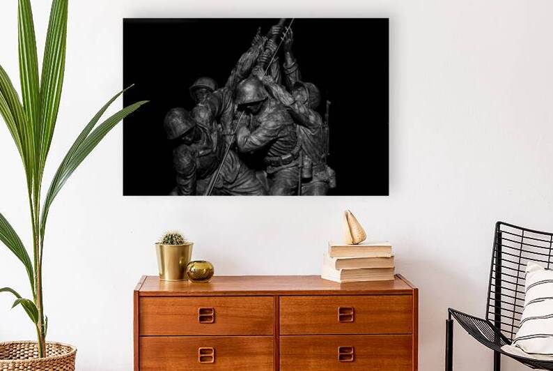 iwo jima statue arlington national cemetary  hori by Black And White