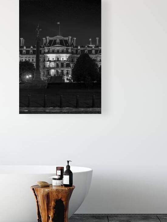 old executive office building  vertical 396 Execu by Black And White