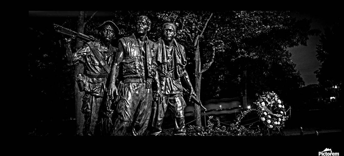 three soldiers statue  panoramic 411 Soldiers 13k by Black And White