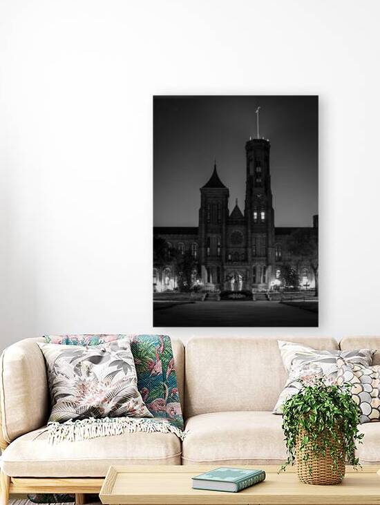 smithsonian castle at night  vertical 408 Smithso by Black And White
