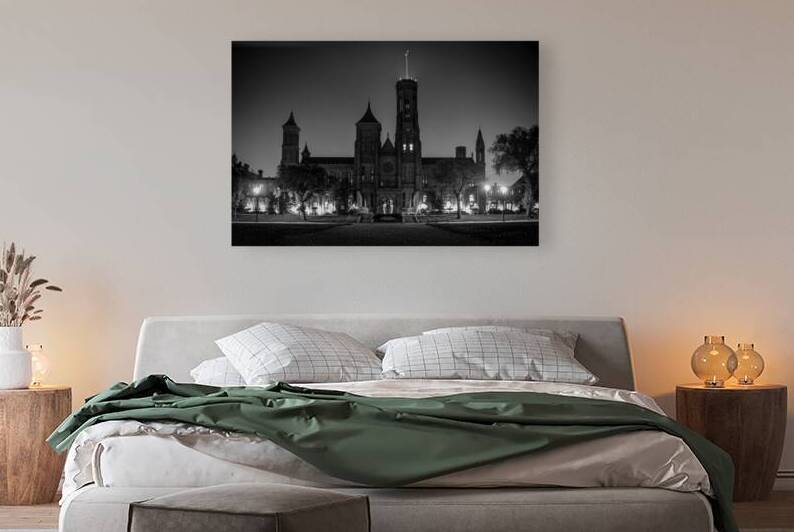 smithsonian castle at night  horizontal 408 Smith by Black And White