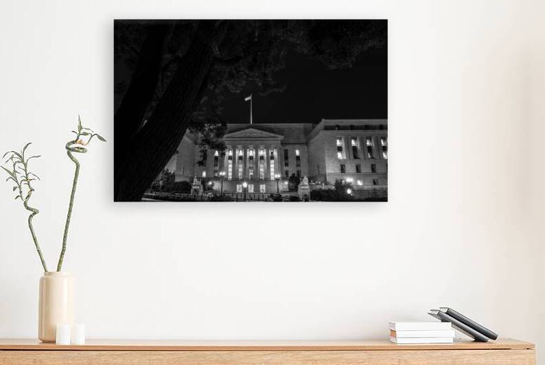 rayburn office building at night  horizontal 2522 by Black And White