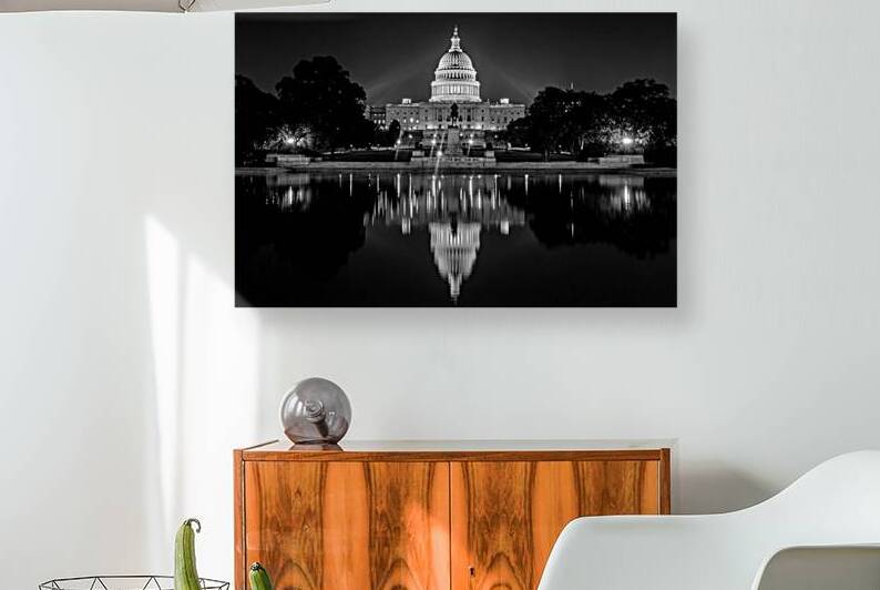us capitol building at night  horizontal 392 Capi by Black And White