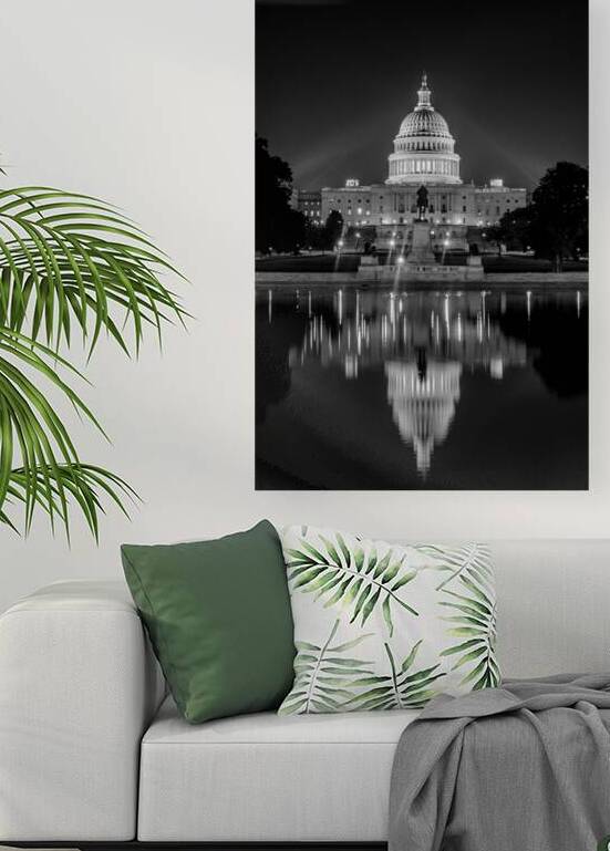 us capitol building at night  vertical 392 Capito by Black And White