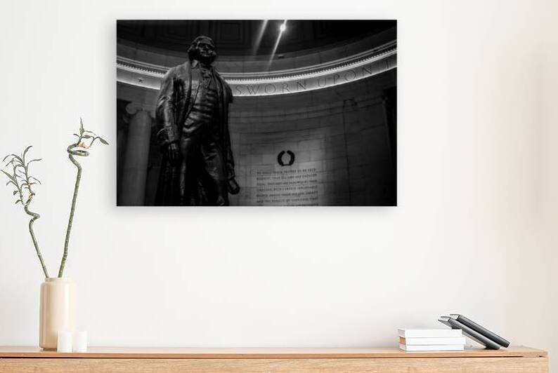thomas jefferson statue jefferson memorial  horiz by Black And White