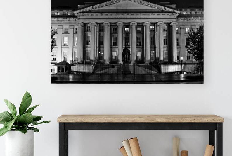 us treasury department building  horizontal 1259 by Black And White