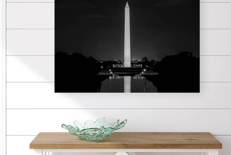 washington monument at night from lincoln memoria 1708466010.7483 by Black And White