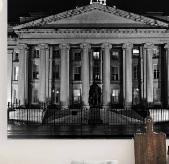us treasury department building  square 1259 Trea by Black And White