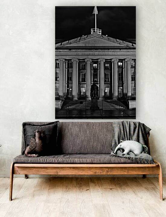 us treasury department building  vertical 1259 Tr by Black And White