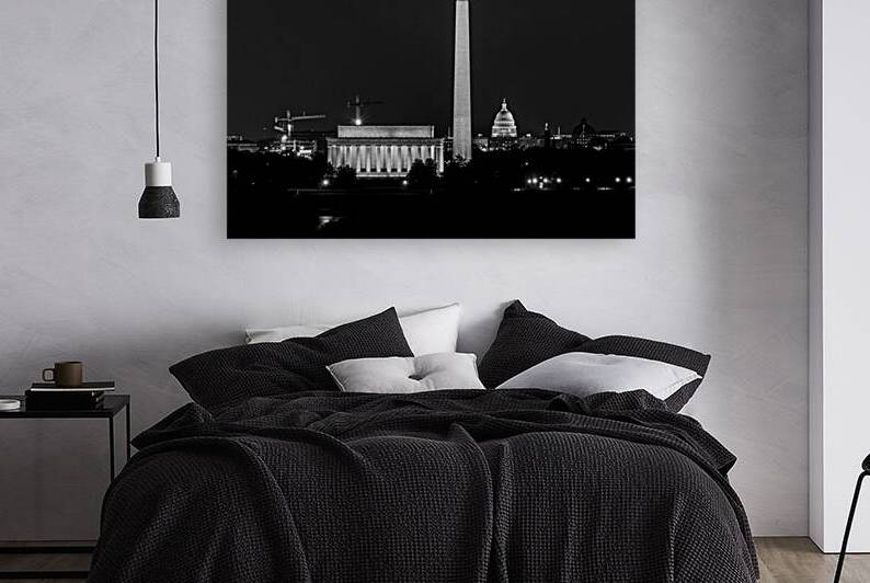 washington dc skyline at night  horizontal 2516 C by Black And White