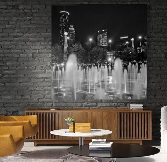 downtown atlanta skyline  square 699 Centennial 1 by Black And White