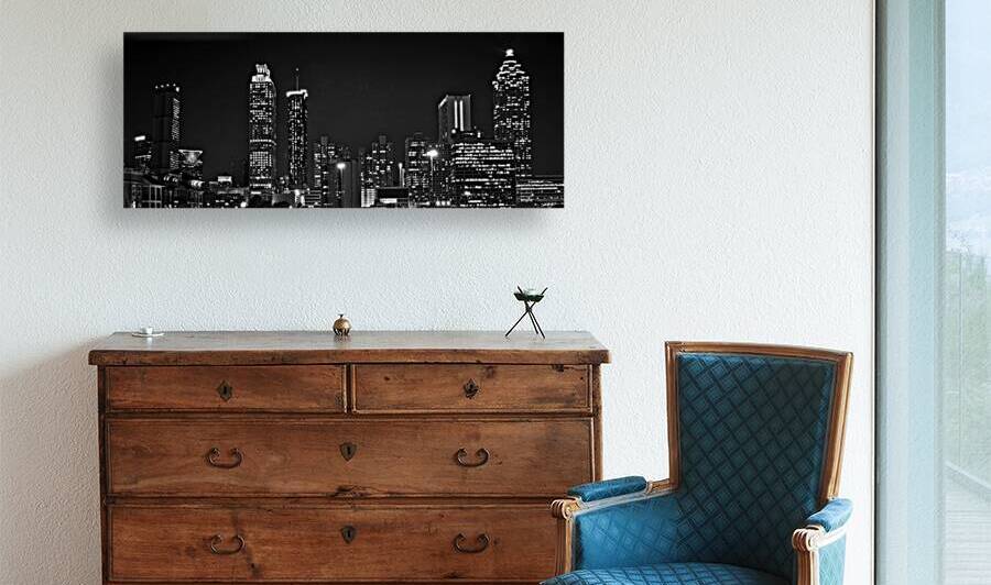 downtown atlanta skyline  panoramic 700 Jackson 1 by Black And White